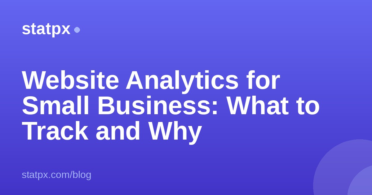 Website Analytics for Small Business: What to Track and Why